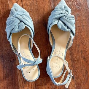 Jessica Simpson Denim Bow Flats